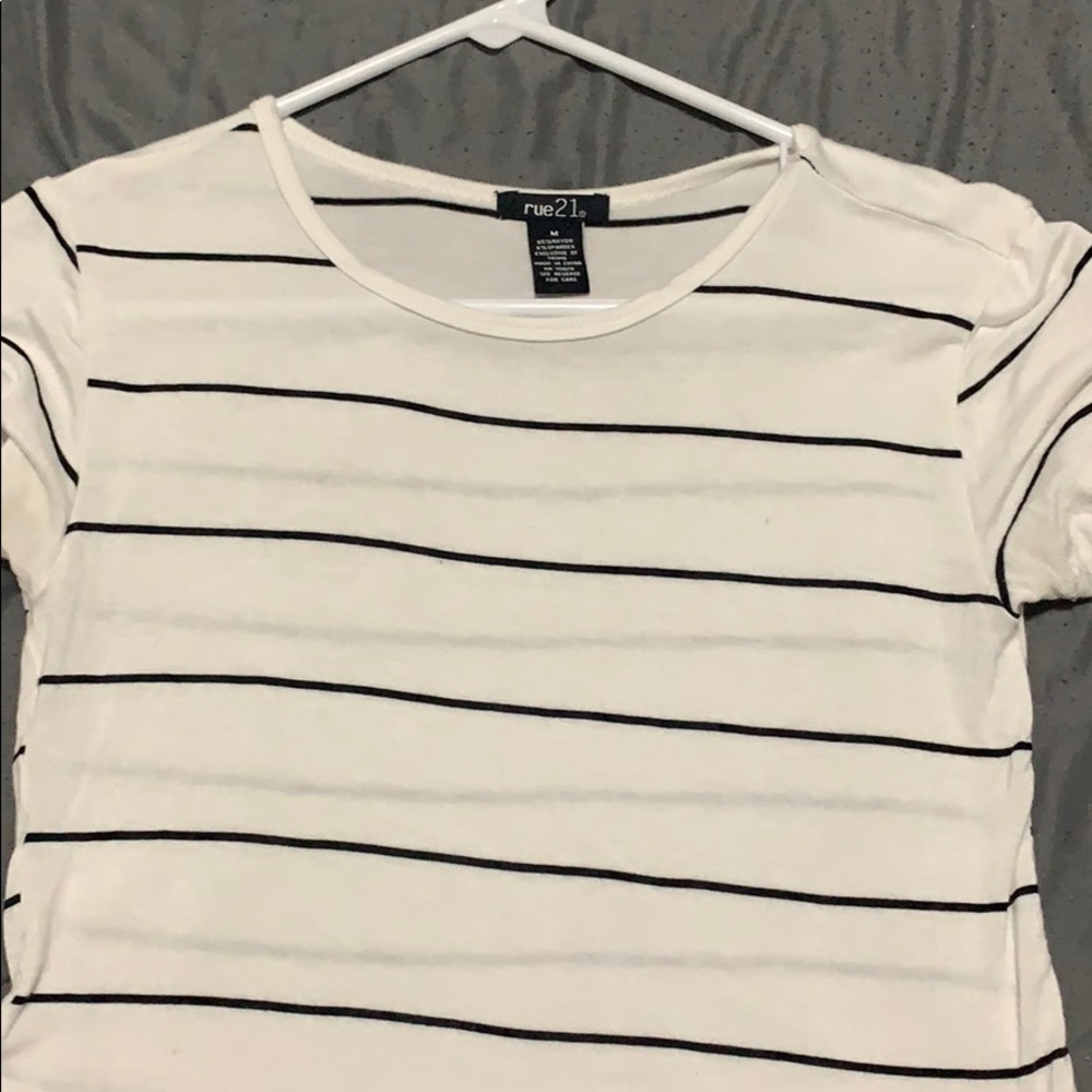 White and black crop top